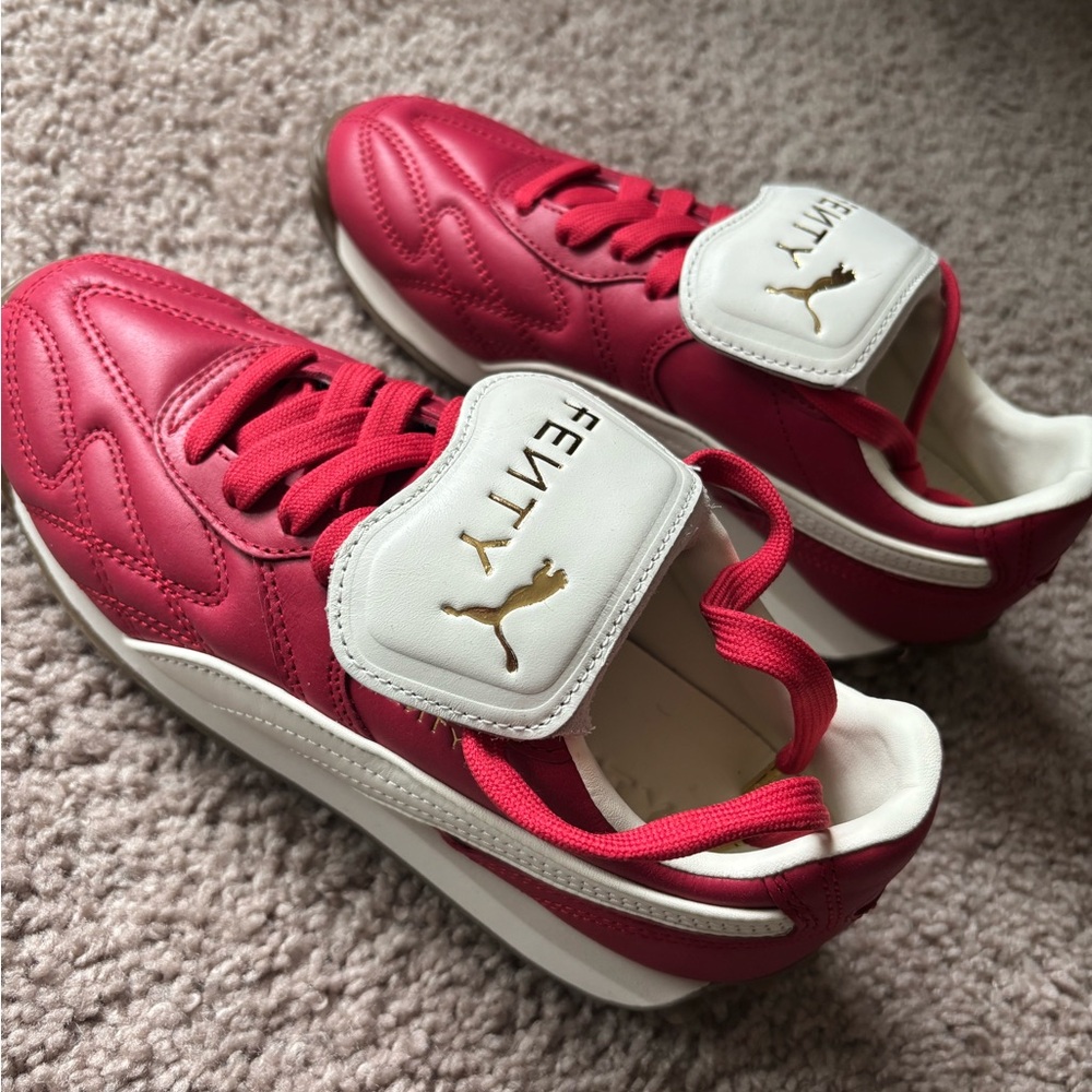 Fenty Red and White Sneakers